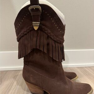 Very Volatile Brown Heeled Boots